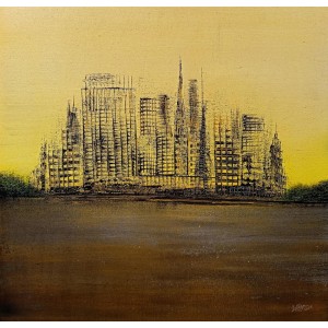 Irtiza Kazmi, 20 x 20 inches, Acrylics on Canvas, Landscape Painting, AC-IRTK-051